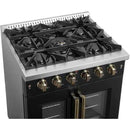 Forno 30-inch Freestanding Gas Range with French Door FFSGS6444-30BLK IMAGE 4