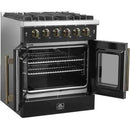 Forno 30-inch Freestanding Gas Range with French Door FFSGS6444-30BLK IMAGE 8