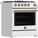 Forno 30-inch Freestanding Gas Range with Convection Technology FFSGS1116-30WHT IMAGE 3