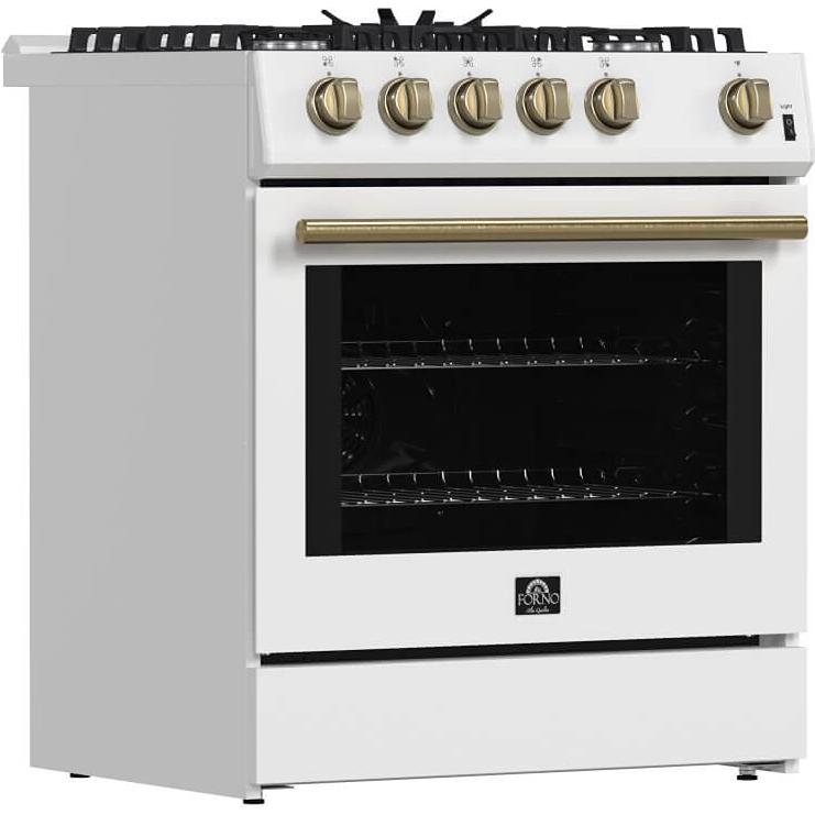Forno 30-inch Freestanding Gas Range with Convection Technology FFSGS1116-30WHT IMAGE 3