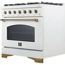 Forno 36-inch Freestanding Dual-Fuel Range with Convection Technology FFSGS6113-36WHT IMAGE 4