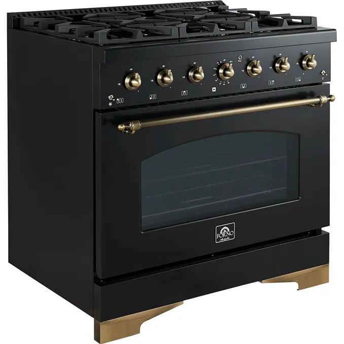 Forno 36-inch Freestanding Dual-Fuel Range with Convection Technology FFSGS6113-36BLK IMAGE 4