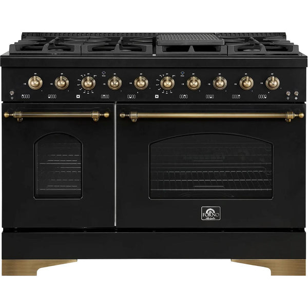 Forno 48-inch Freestanding Dual-Fuel Range with Convection Technology FFSGS6113-48BLK IMAGE 1