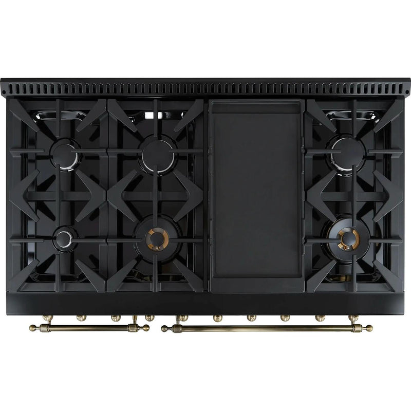 Forno 48-inch Freestanding Dual-Fuel Range with Convection Technology FFSGS6113-48BLK IMAGE 5