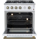 Forno 30-inch Freestanding Gas Range with Convection Technology FFSGS6277-30WHT IMAGE 2