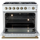 Forno 36-inch Freestanding Gas Range with Convection Technology FFSGS6277-36WHT IMAGE 2