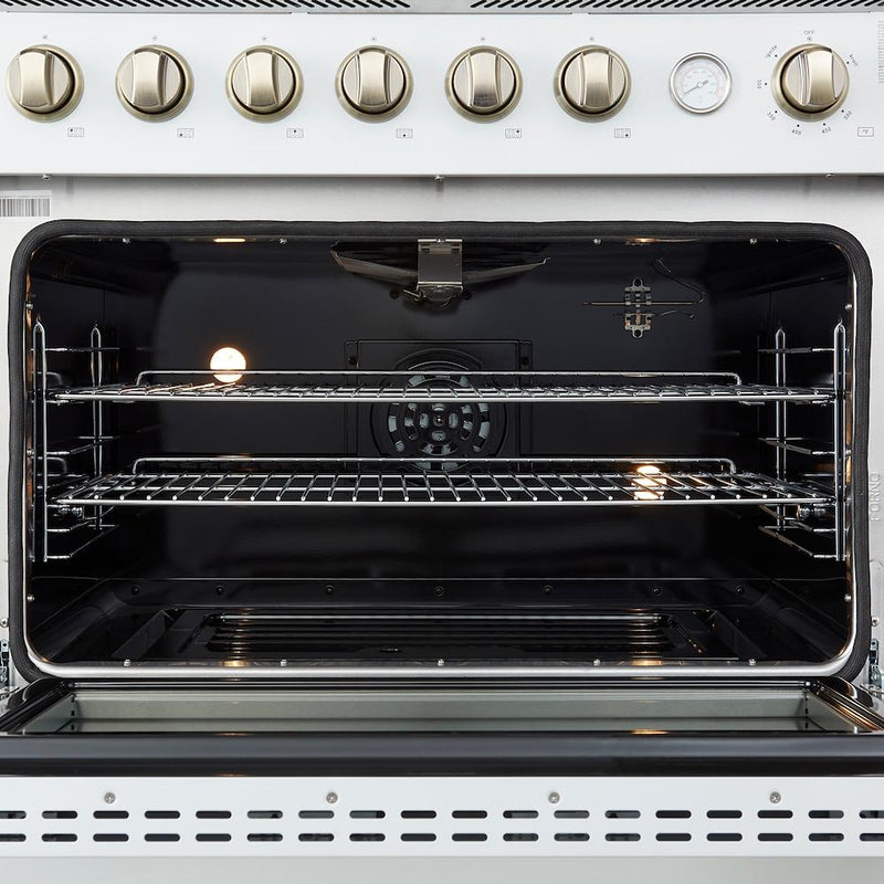 Forno 36-inch Freestanding Gas Range with Convection Technology FFSGS6277-36WHT IMAGE 3