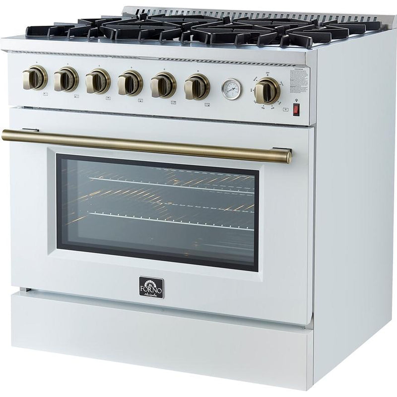 Forno 36-inch Freestanding Gas Range with Convection Technology FFSGS6277-36WHT IMAGE 9