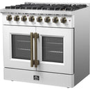 Forno 36-inch Freestanding Dual Fuel Range with True European Convection Technology FFSGS6356-36WHT IMAGE 8