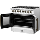 Forno 36-inch Freestanding Dual Fuel Range with True European Convection Technology FFSGS6356-36WHT IMAGE 9