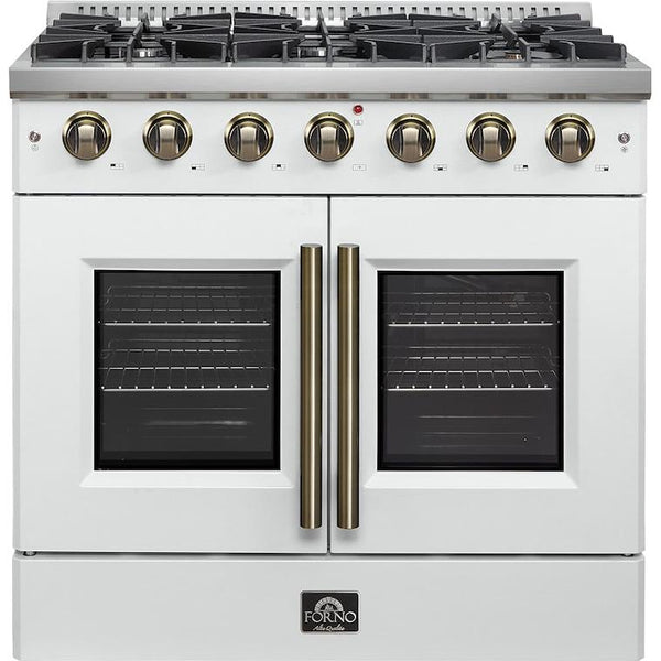 Forno 36-inch Freestanding Gas Range with Convection Technology FFSGS6444-36WHT IMAGE 1