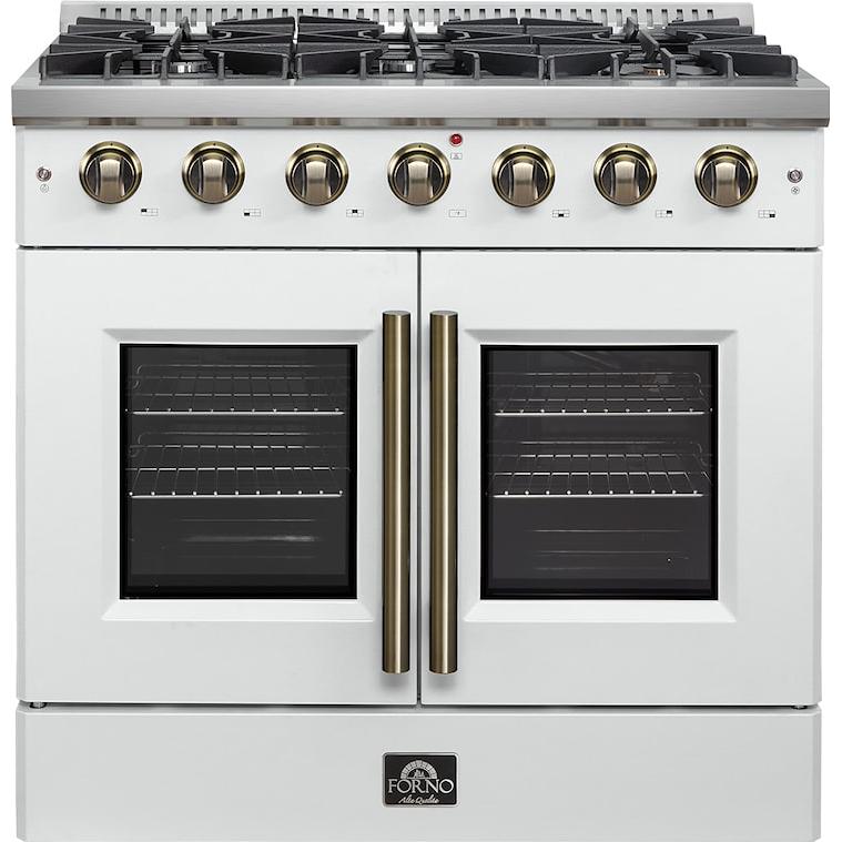 Forno 36-inch Freestanding Gas Range with Convection Technology FFSGS6444-36WHT IMAGE 1