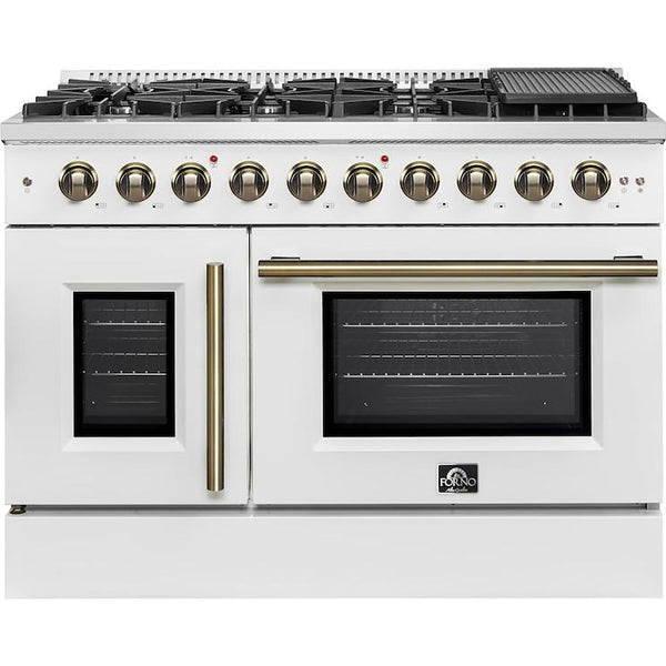 Forno 48-inch Freestanding Gas Range with Convection Technology FFSGS6444-48WHT IMAGE 1