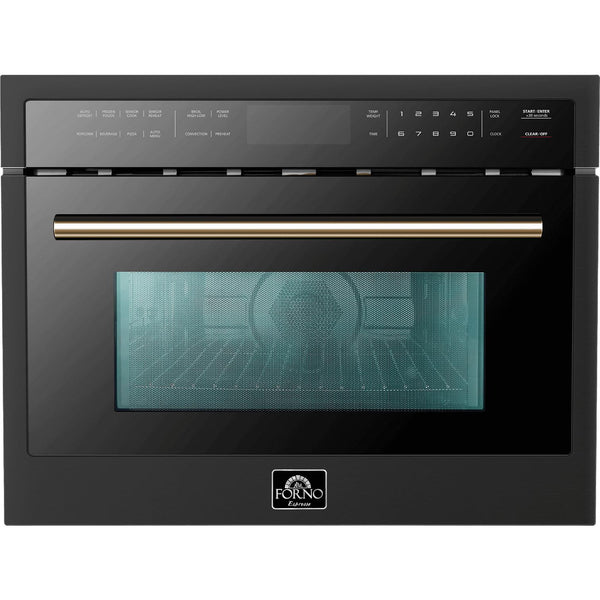 Forno 24-inch, 1.6 cu. ft. Built-In Microwave Oven with Convection Technology FMWDR3093-24BLK IMAGE 1