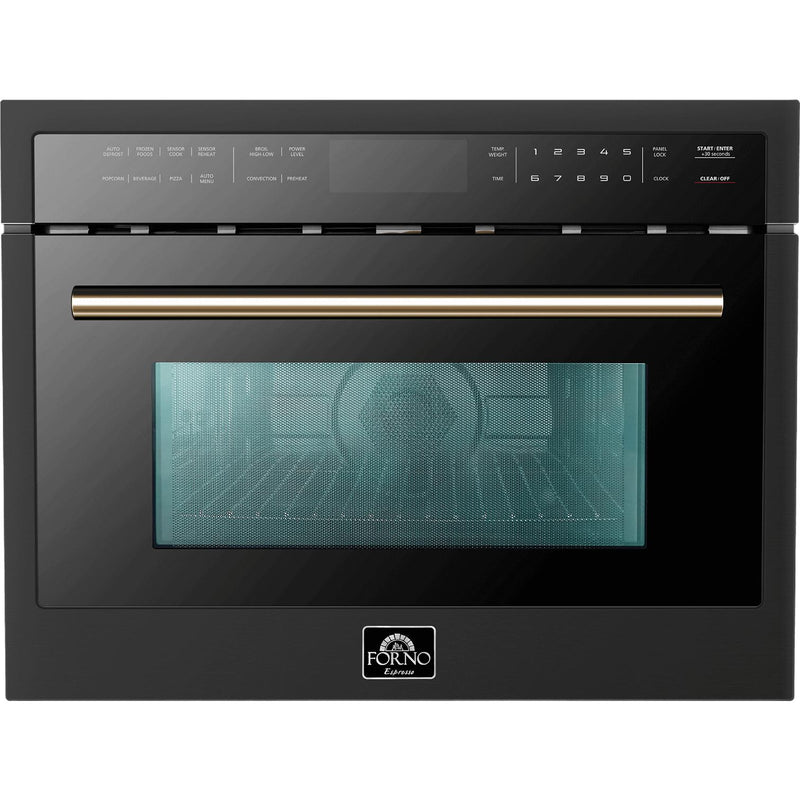 Forno 24-inch, 1.6 cu. ft. Built-In Microwave Oven with Convection Technology FMWDR3093-24BLK IMAGE 1