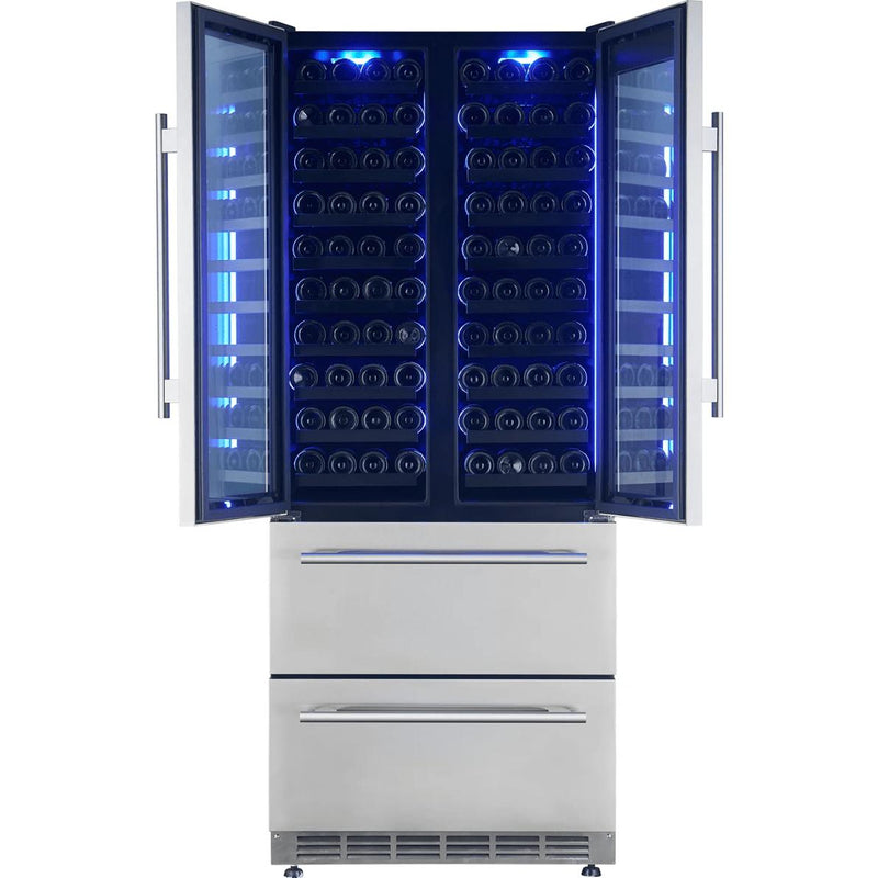 Forno Campania 17.7 cu. ft. Combination Wine Cooler and Beverage Drawers FWCDR6635-32S IMAGE 2