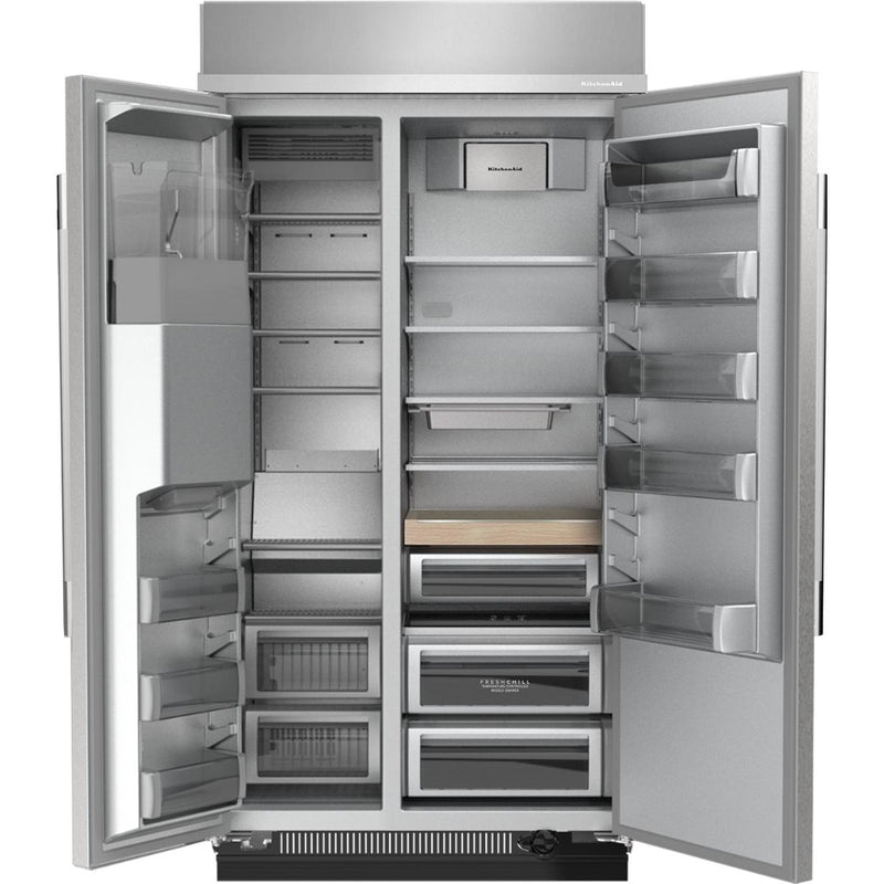  KitchenAid 36-inch, 20.8 cu. ft. Built-in Side-by-Side Refrigerator with External Water and Ice Dispensing System KBSD736SPS IMAGE 2