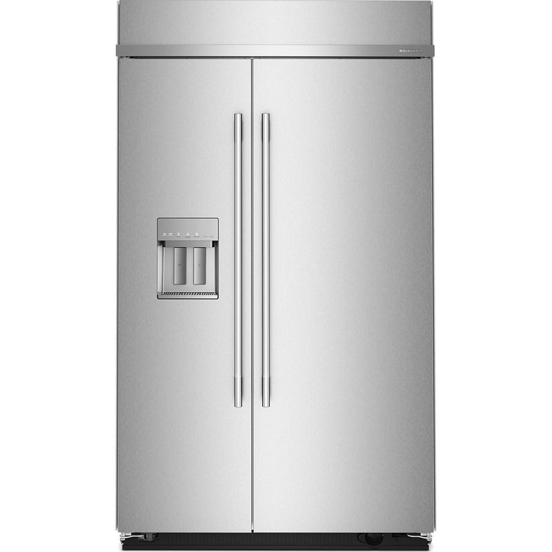  KitchenAid 48-inch, 29.4 cu. ft. Built-in Side-by-Side Refrigerator with External Water and Ice Dispensing System KBSD748SPS IMAGE 1