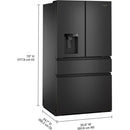  Whirlpool 36-Inch French Door Refrigerator with In-Door Water and Ice Maker WRMF3536SV IMAGE 3