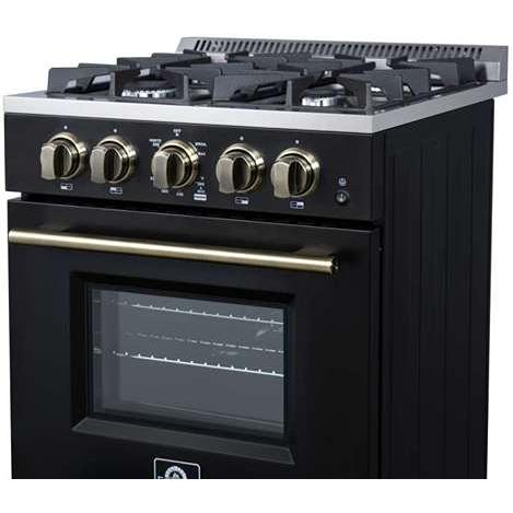  Forno Breno 24-inch Freestanding Gas Range FFSGS6290-24BLK IMAGE 12