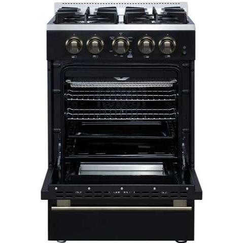  Forno Breno 24-inch Freestanding Gas Range FFSGS6290-24BLK IMAGE 2