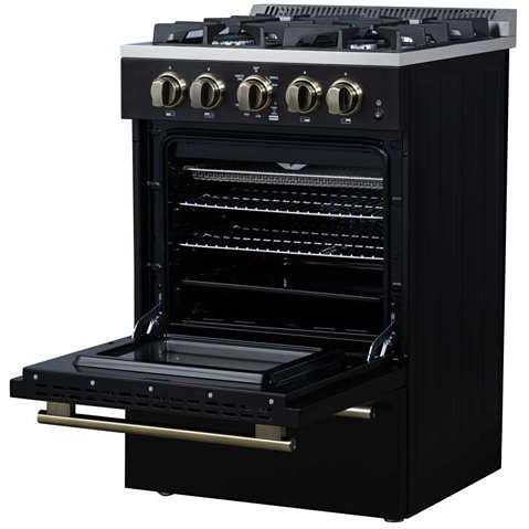  Forno Breno 24-inch Freestanding Gas Range FFSGS6290-24BLK IMAGE 6