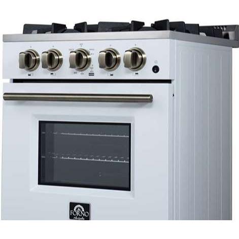  Forno Breno 24-inch Freestanding Gas Range FFSGS6290-24WHT IMAGE 10