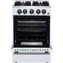  Forno Breno 24-inch Freestanding Gas Range FFSGS6290-24WHT IMAGE 2