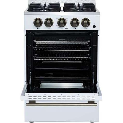  Forno Breno 24-inch Freestanding Gas Range FFSGS6290-24WHT IMAGE 2