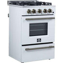  Forno Breno 24-inch Freestanding Gas Range FFSGS6290-24WHT IMAGE 3
