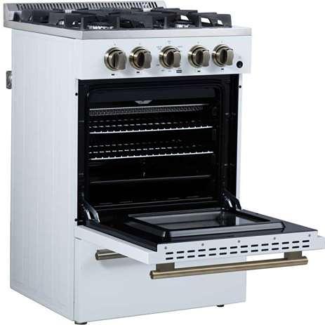  Forno Breno 24-inch Freestanding Gas Range FFSGS6290-24WHT IMAGE 4