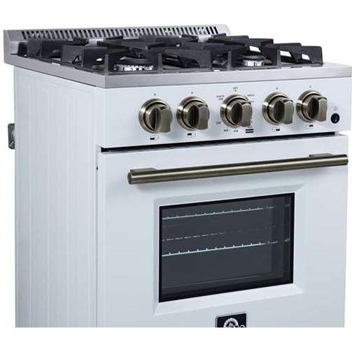  Forno Breno 24-inch Freestanding Gas Range FFSGS6290-24WHT IMAGE 6