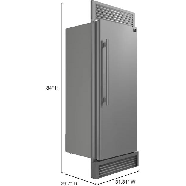 Forno 30-inch 13.6 cu. ft Built-in Convertible Refrigerator/Freezer with Decorative Grill Trim FFFFD1722-32RSG IMAGE 4