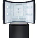  Forno 36-inch, 27.4 cu. ft. Freestanding French 3-Door Refrigerator with Internal Water Dispenser and Ice Maker FFFFD1783-36BLK IMAGE 2