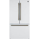 White with Antique Brass